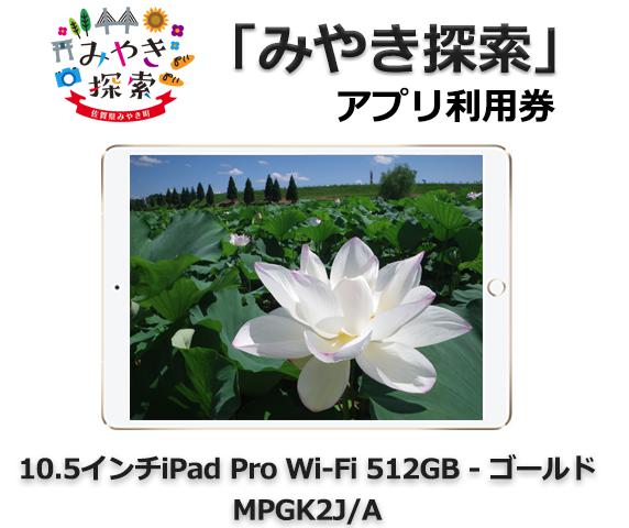 みやき探索アプリ利用券 (10.5インチiPad Pro Wi-Fi 512GB – ゴールド MPGK2J/A 付き)